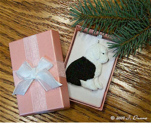Old English Sheepdog puppy gift boxed.